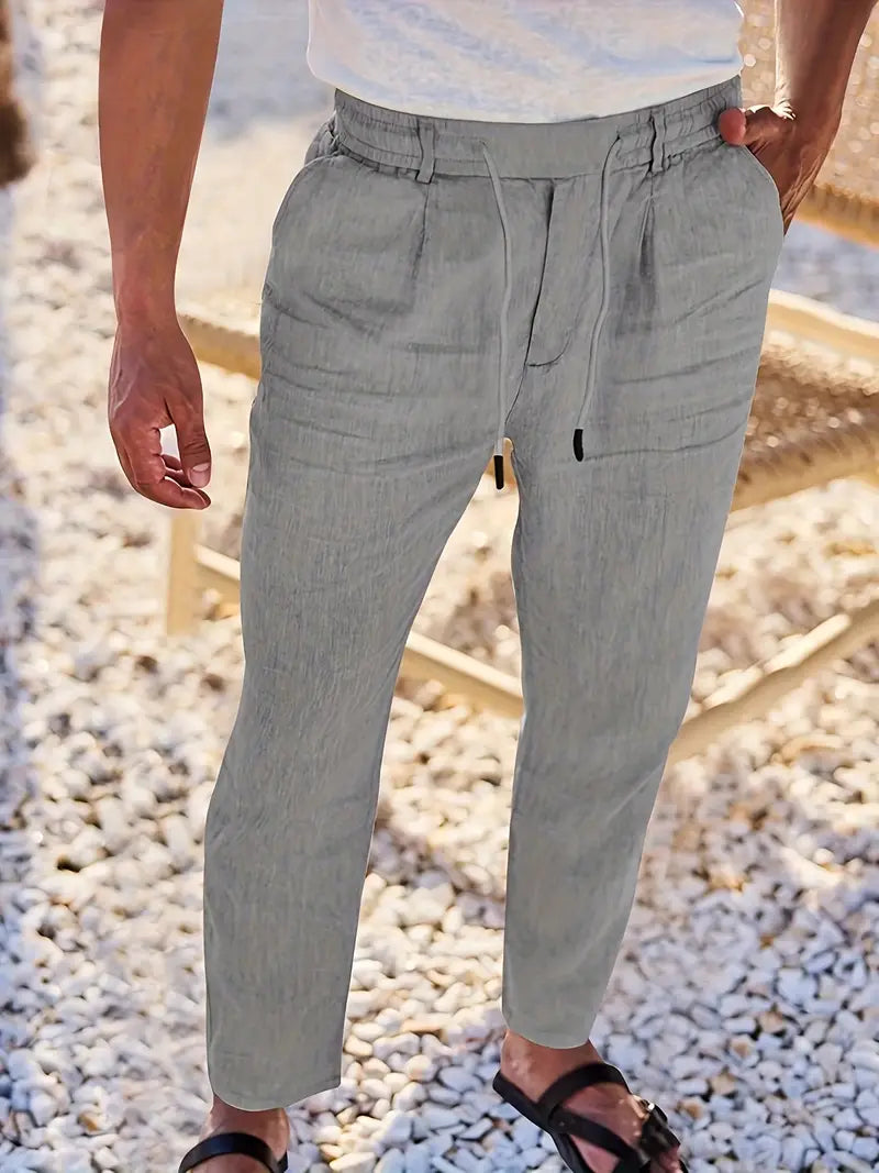 Andy | Relaxed Linen Drawstring Trousers