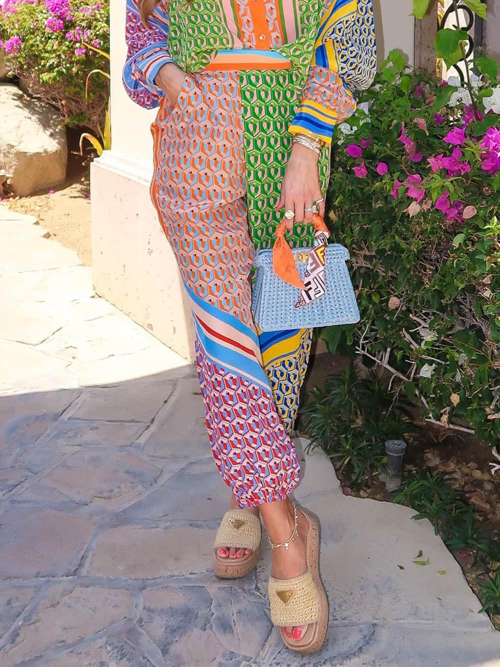 Colorful Print Bloomer set