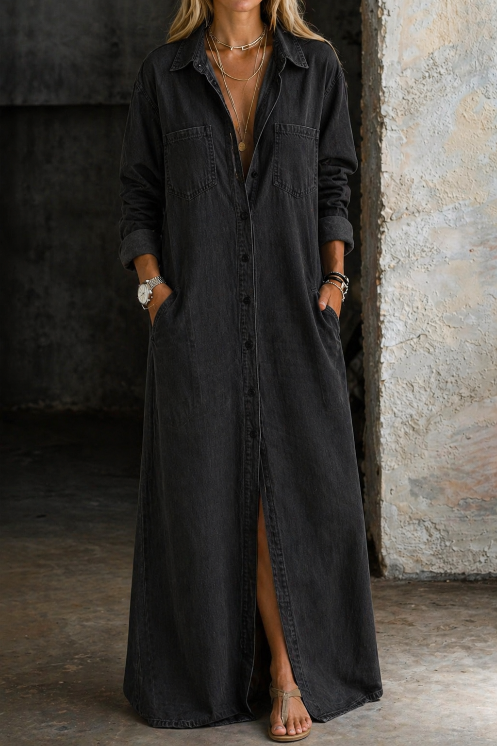 Delana | Buttoned dress