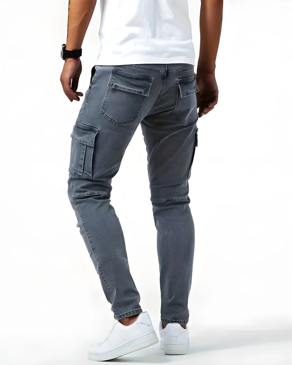 Ryan | Flex-Fit Navy Cargo Pants