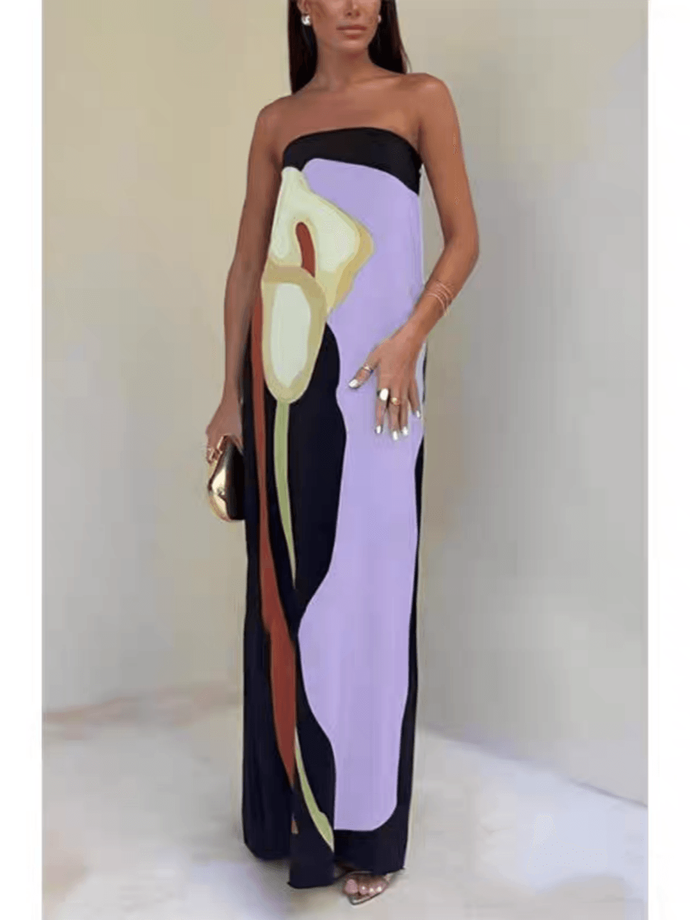 Eliana - Chic Strapless Maxi Dress
