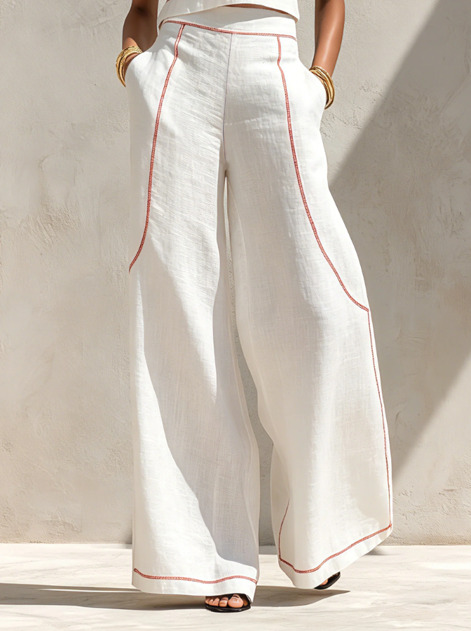Linen Blend Minimalist Co-ord Set