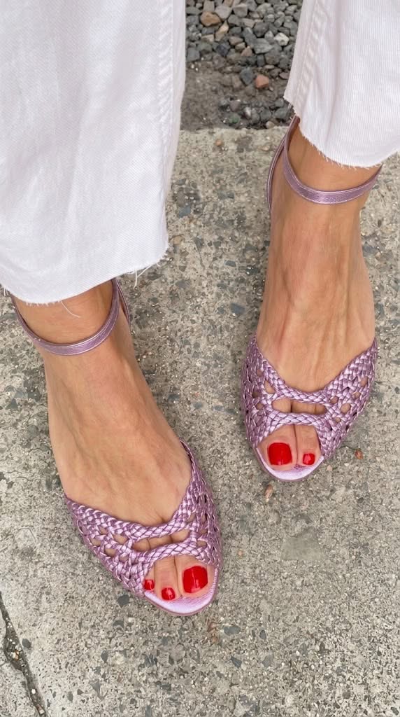 Harriet | Woven Gold Sandals