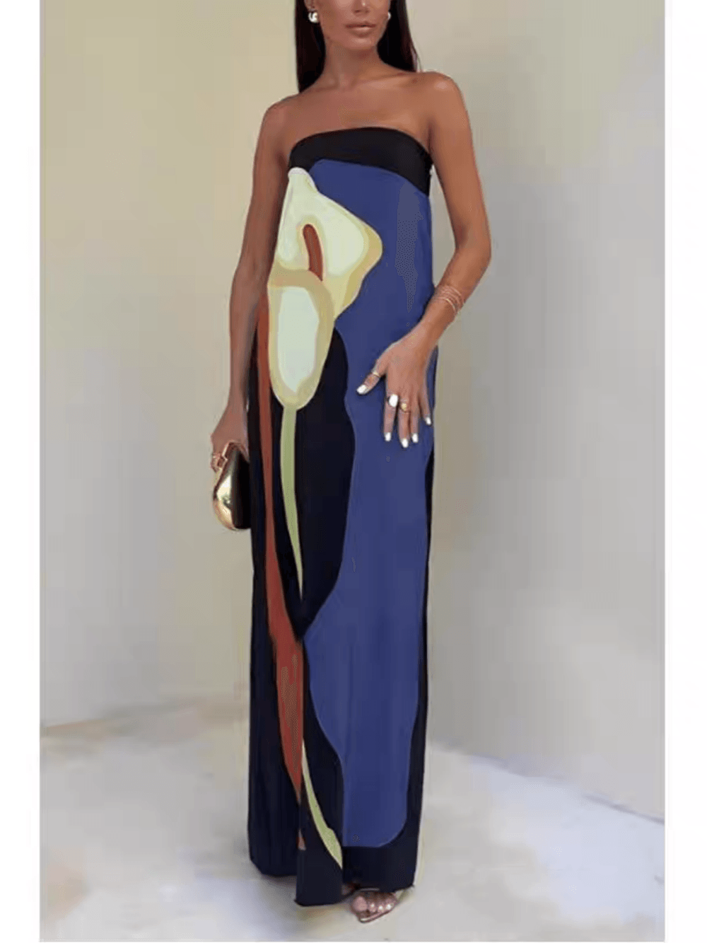 Eliana - Chic Strapless Maxi Dress
