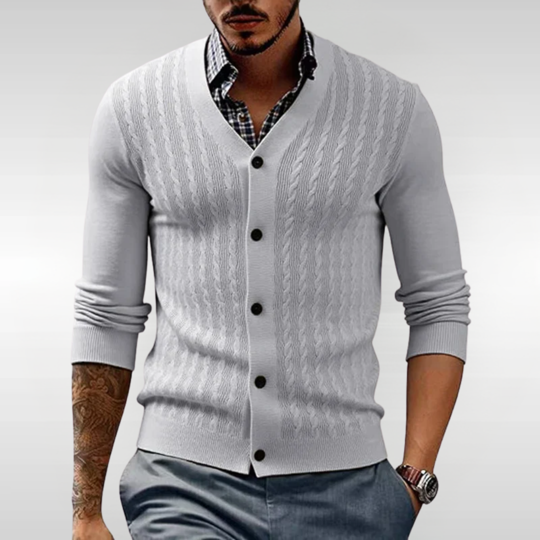ALEXANDER CABLE KNIT CARDIGAN | REFINED STYLE, ALL-DAY COMFORT