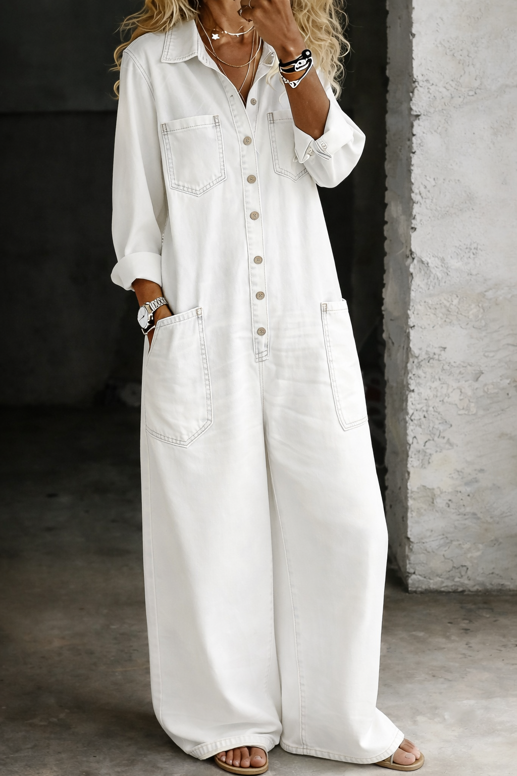 Lena | Casual Comfort Denim Overall