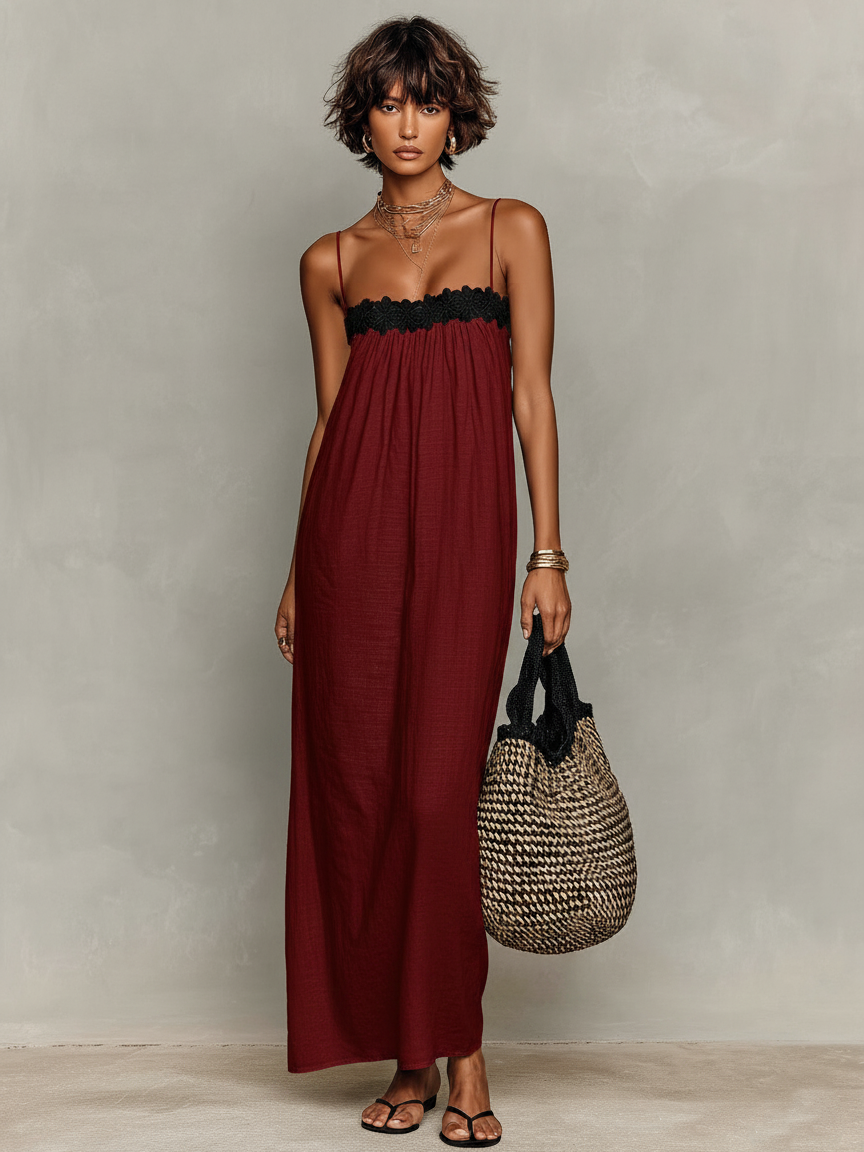 Lora | Minimalist Straps Maxi Dress