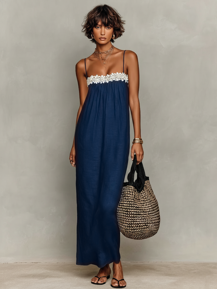 Lora | Minimalist Straps Maxi Dress