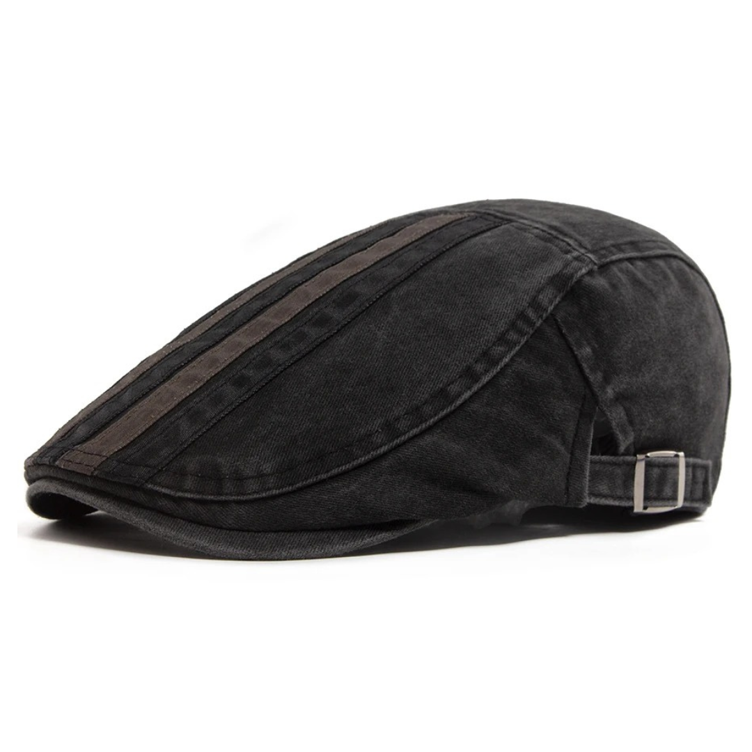 Hudson Stripe Flat Cap