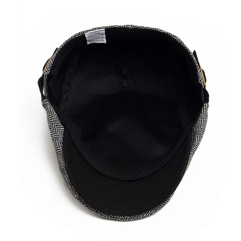 Kent Herringbone Flat Cap