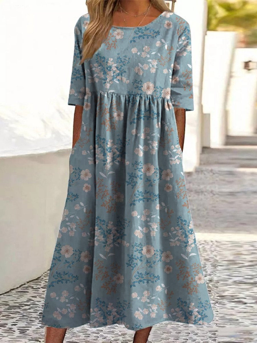 Wendy | Embroidered Casual Midi Dress