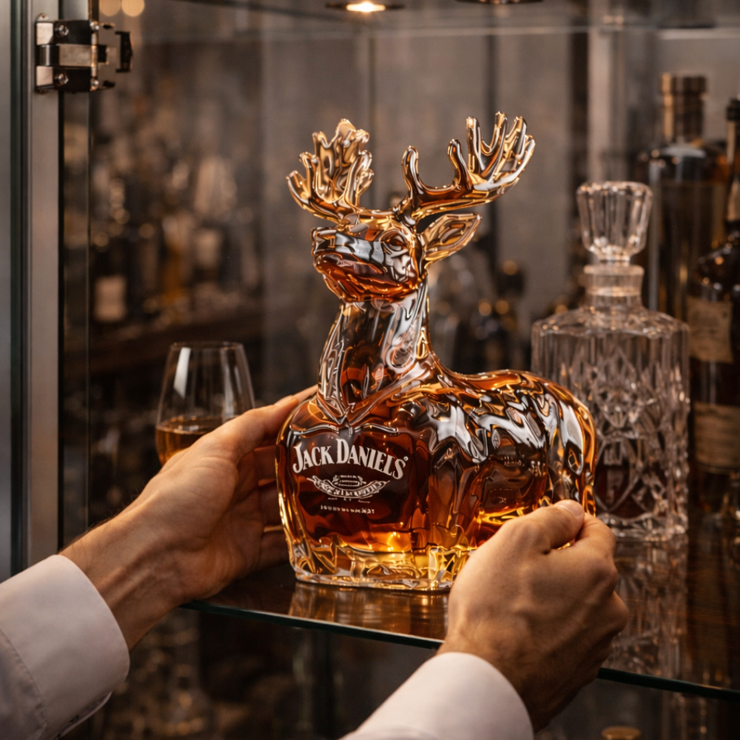 Jack Daniel's Whisky Bottle - Reindeer Edition.