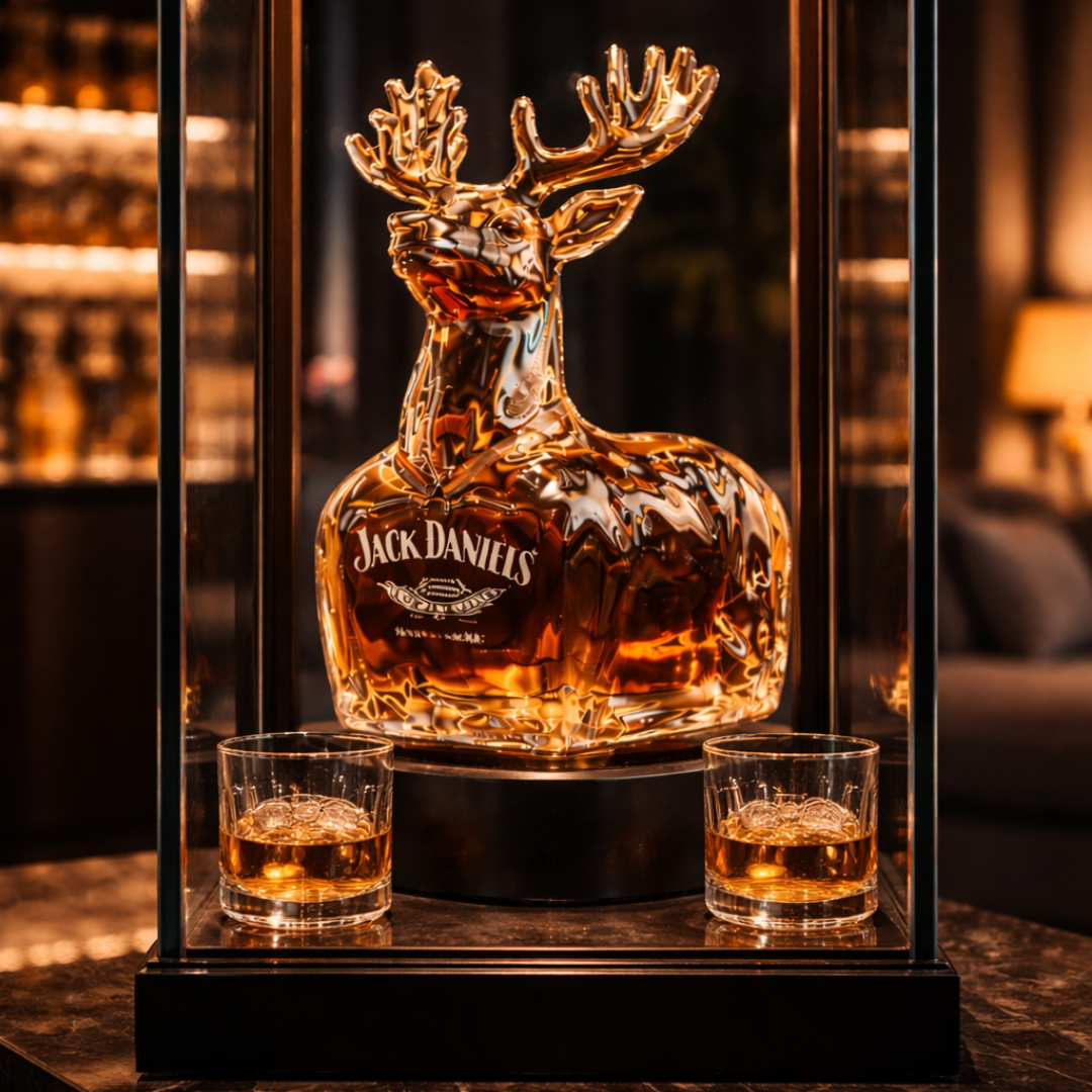 Jack Daniel's Whisky Bottle - Reindeer Edition.