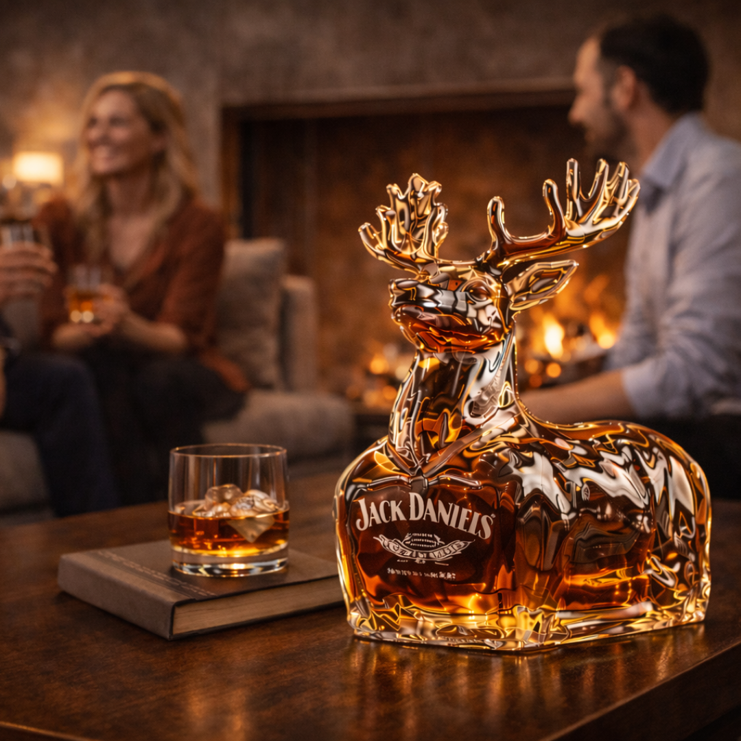 Jack Daniel's Whisky Bottle - Reindeer Edition.