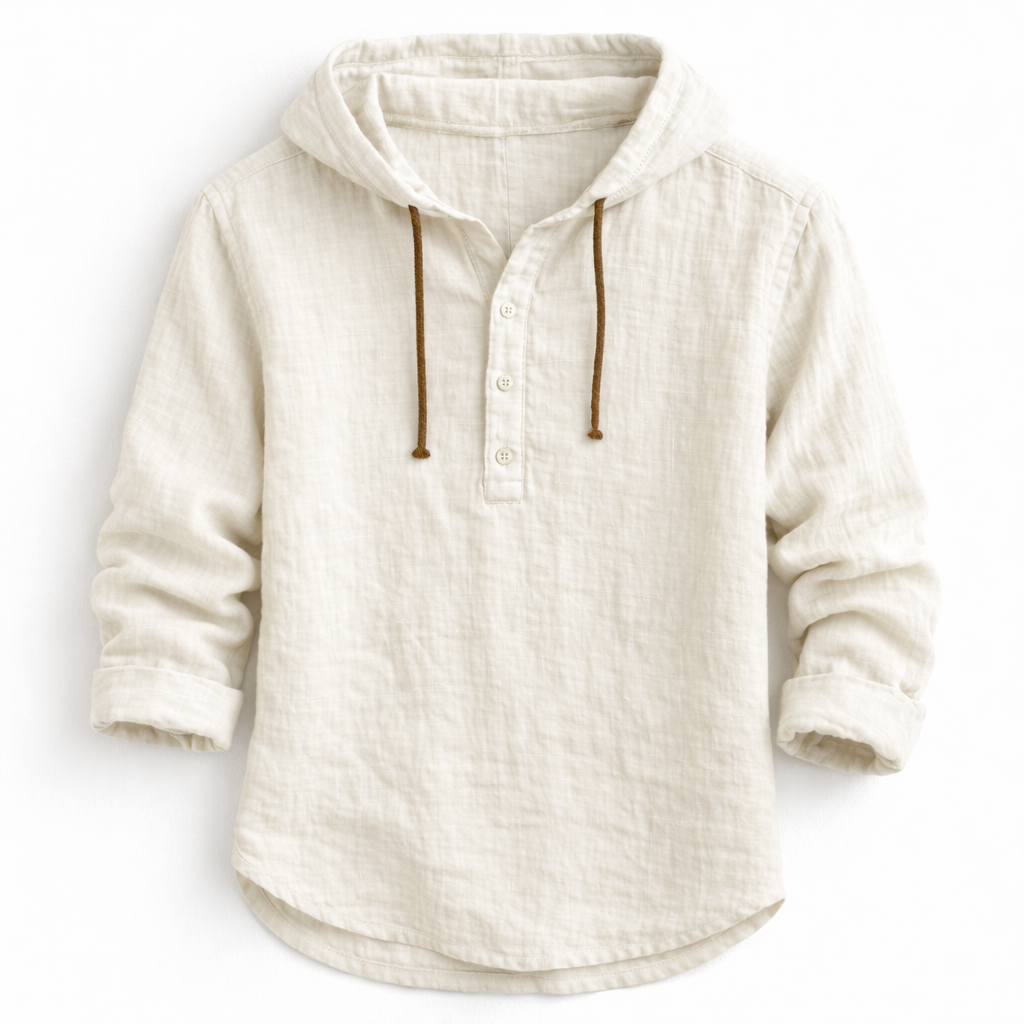 Hamish - Dante Linen Hooded Shirt