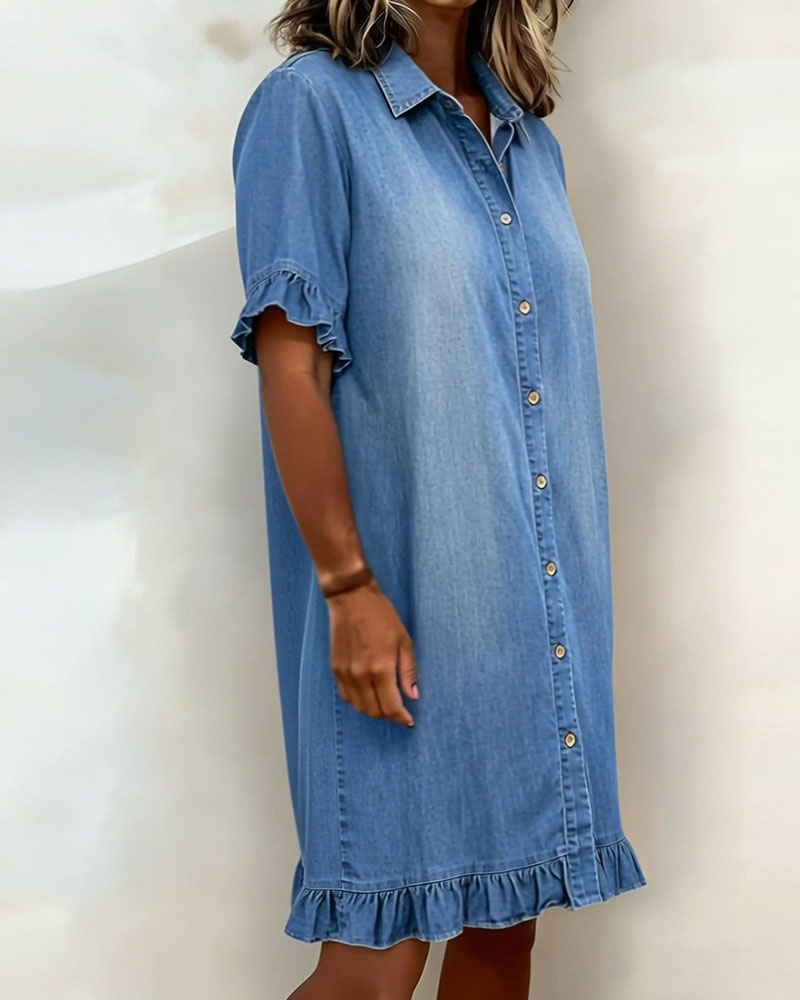 Emeline - Soft Denim Dress Relaxed Fit