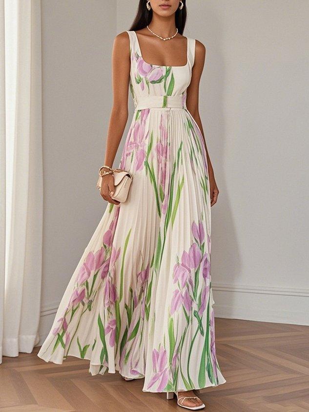 Raelynn - Elegant Pleated Maxi Dress