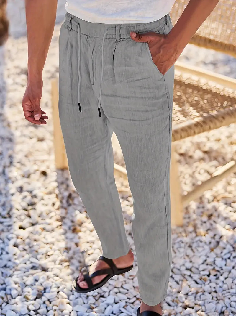 Andy | Relaxed Linen Drawstring Trousers