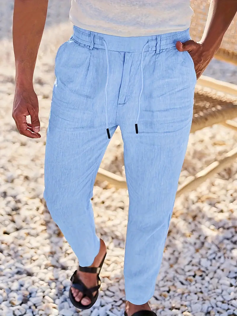 Andy | Relaxed Linen Drawstring Trousers