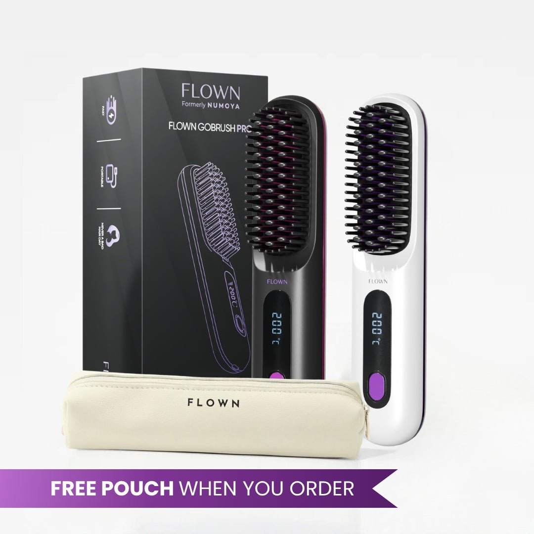 FLOWN GoBrush PRO | Portable Hair Straightener Brush