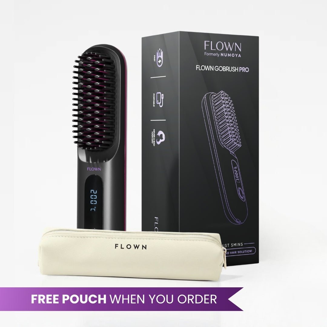FLOWN GoBrush PRO | Portable Hair Straightener Brush