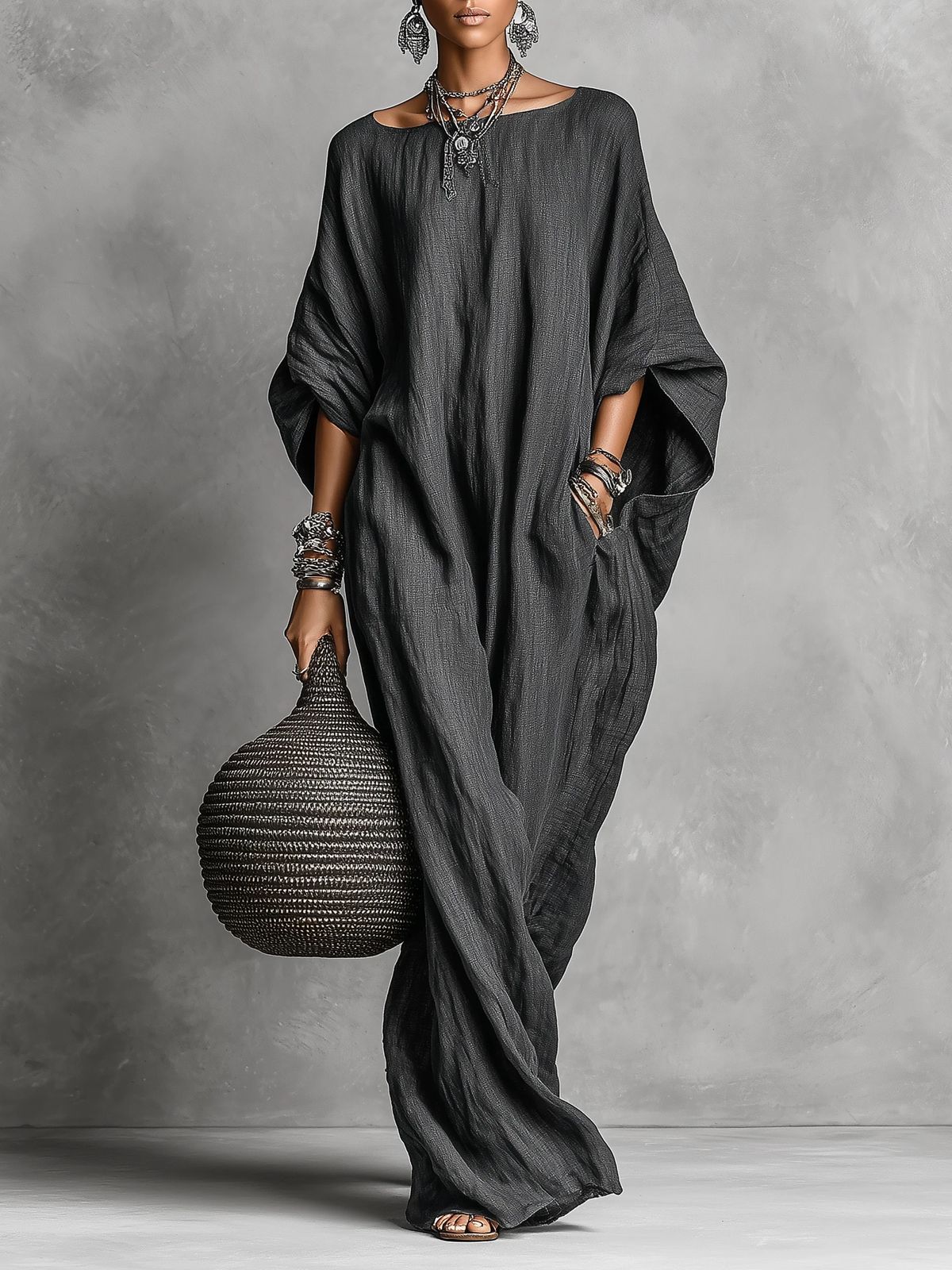 The Chloe | Sleeveless Cotton-Linen Maxi Dress