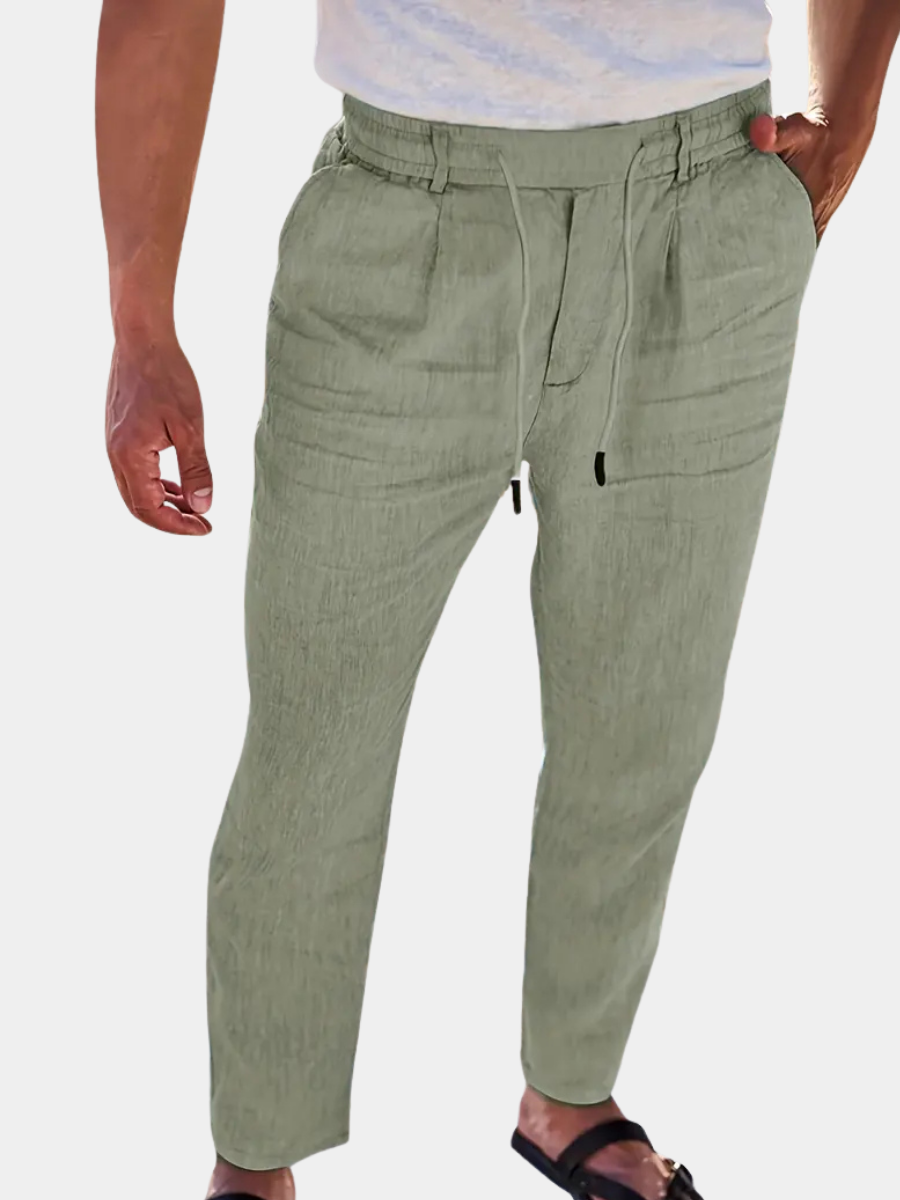 Andy | Relaxed Linen Drawstring Trousers