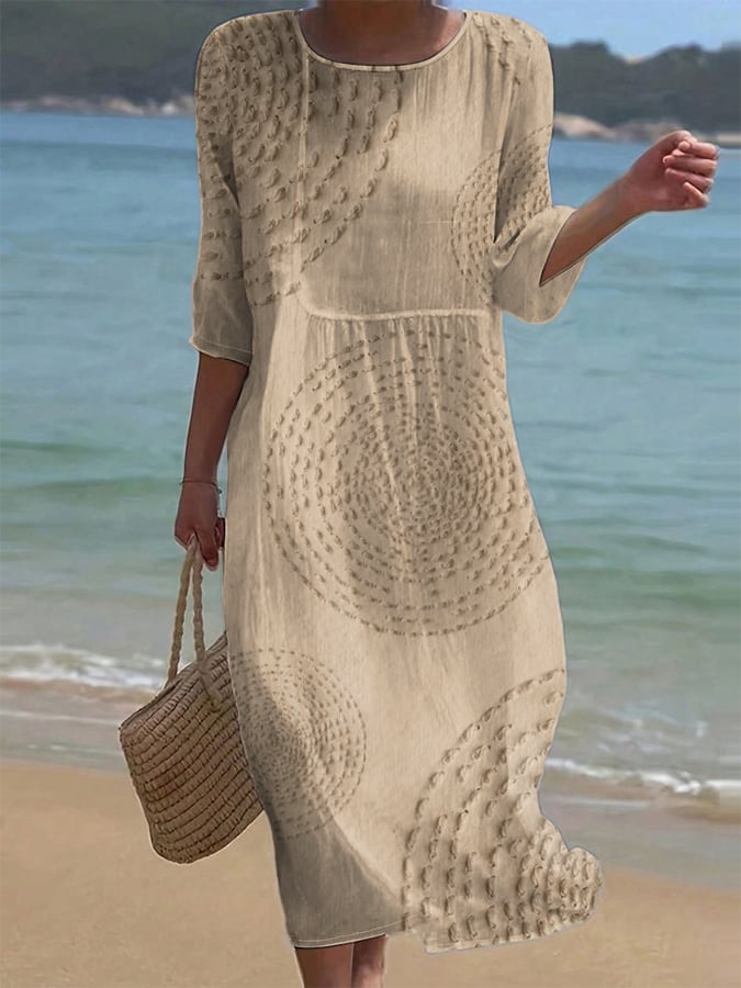 Embroidered Casual Women's Dress