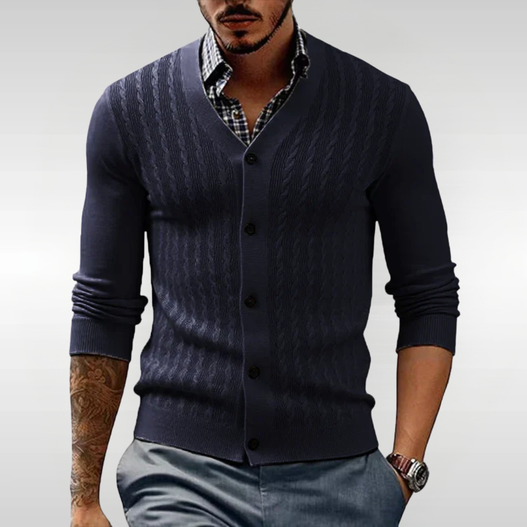 ALEXANDER CABLE KNIT CARDIGAN | REFINED STYLE, ALL-DAY COMFORT