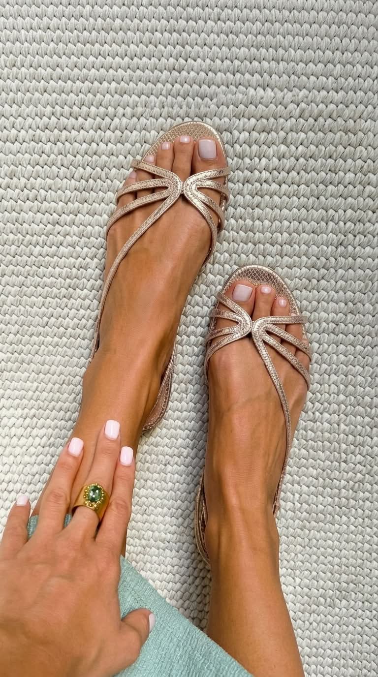 Beatrice | Golden Sandals Summer Elegance