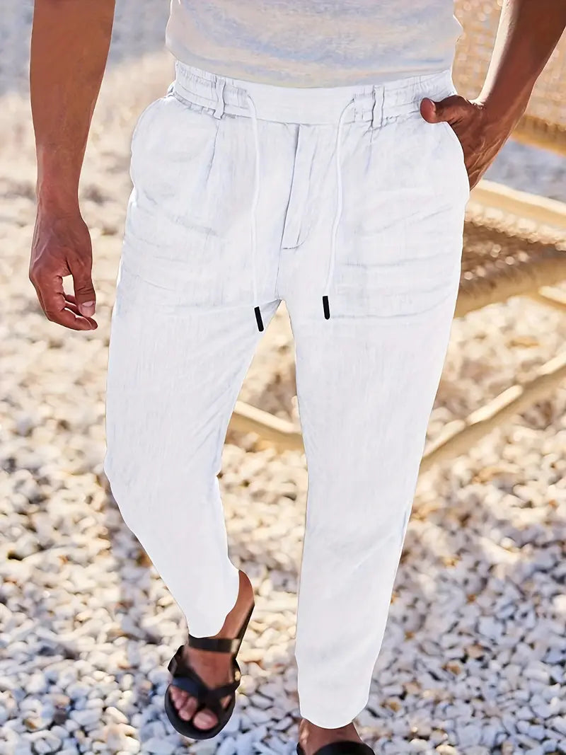 Andy | Relaxed Linen Drawstring Trousers