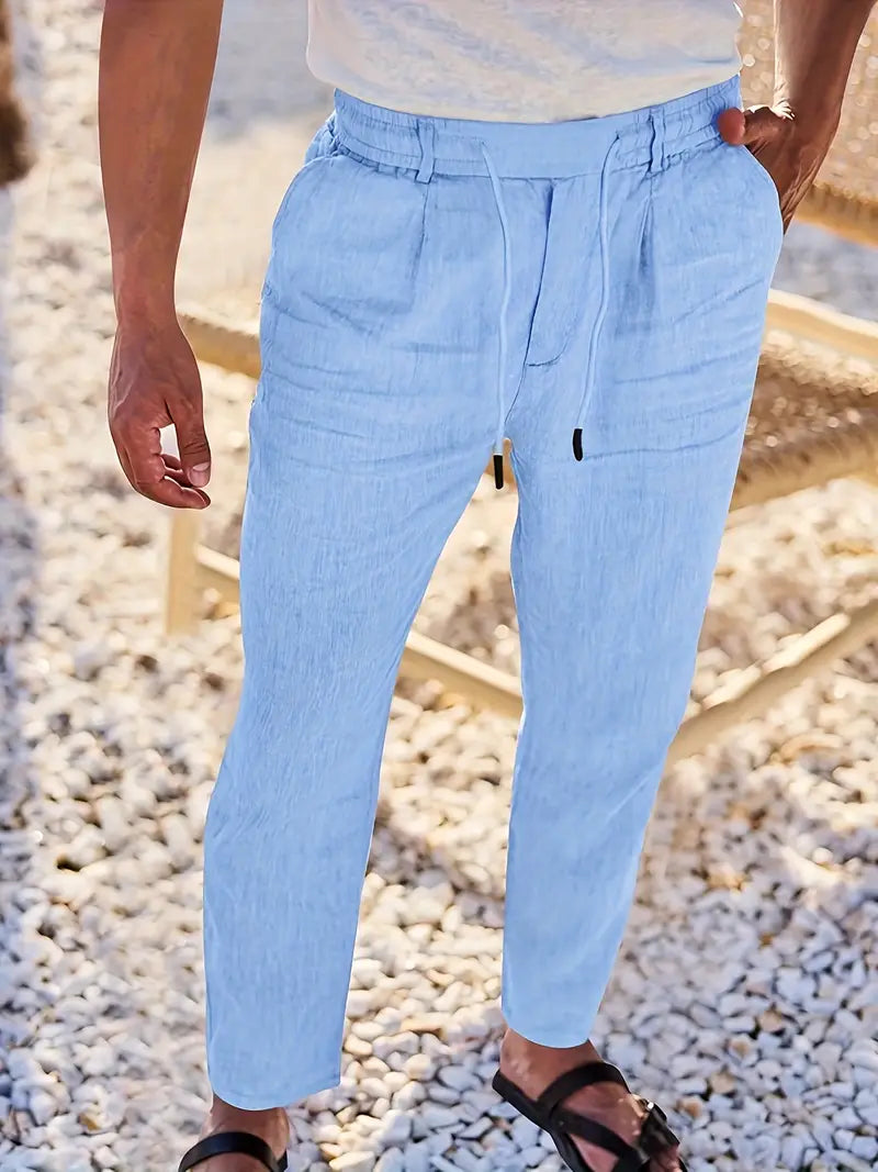 Andy | Relaxed Linen Drawstring Trousers