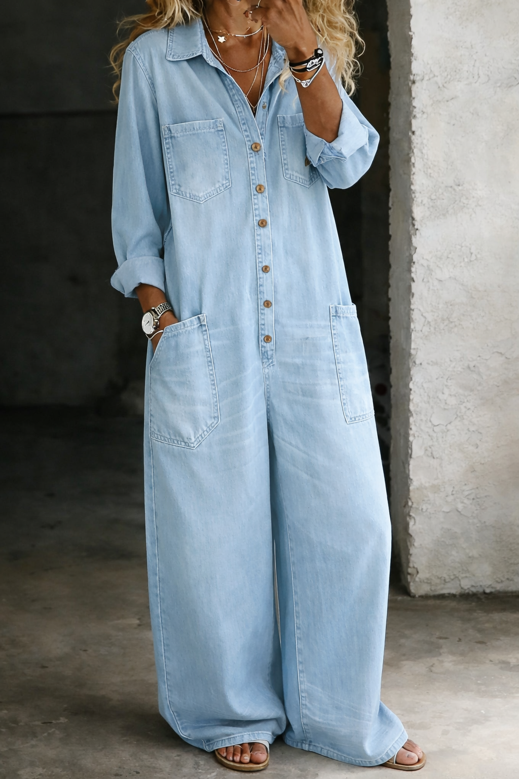Lena | Casual Comfort Denim Overall