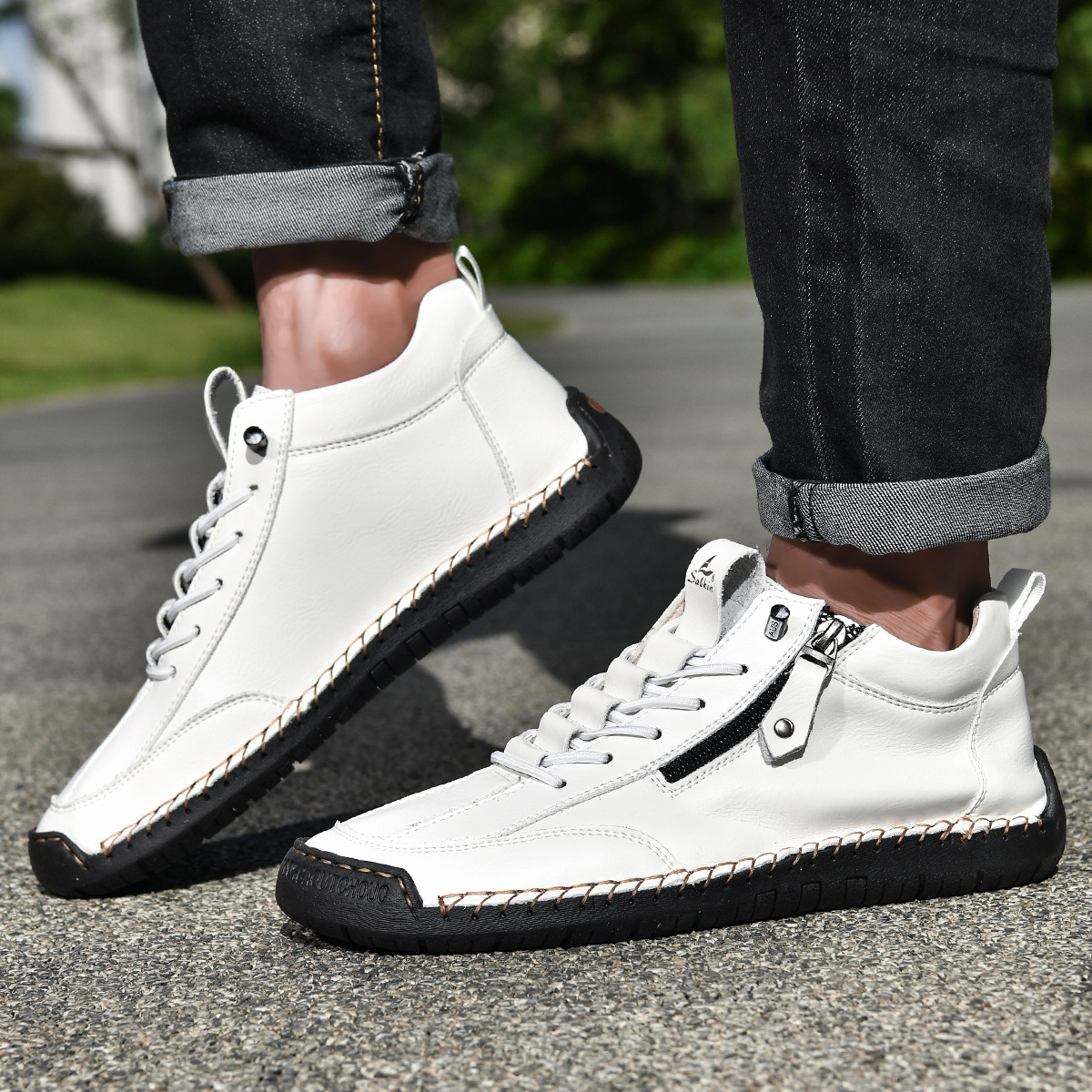 Chris | Everyday Nubuck Zip Shoes