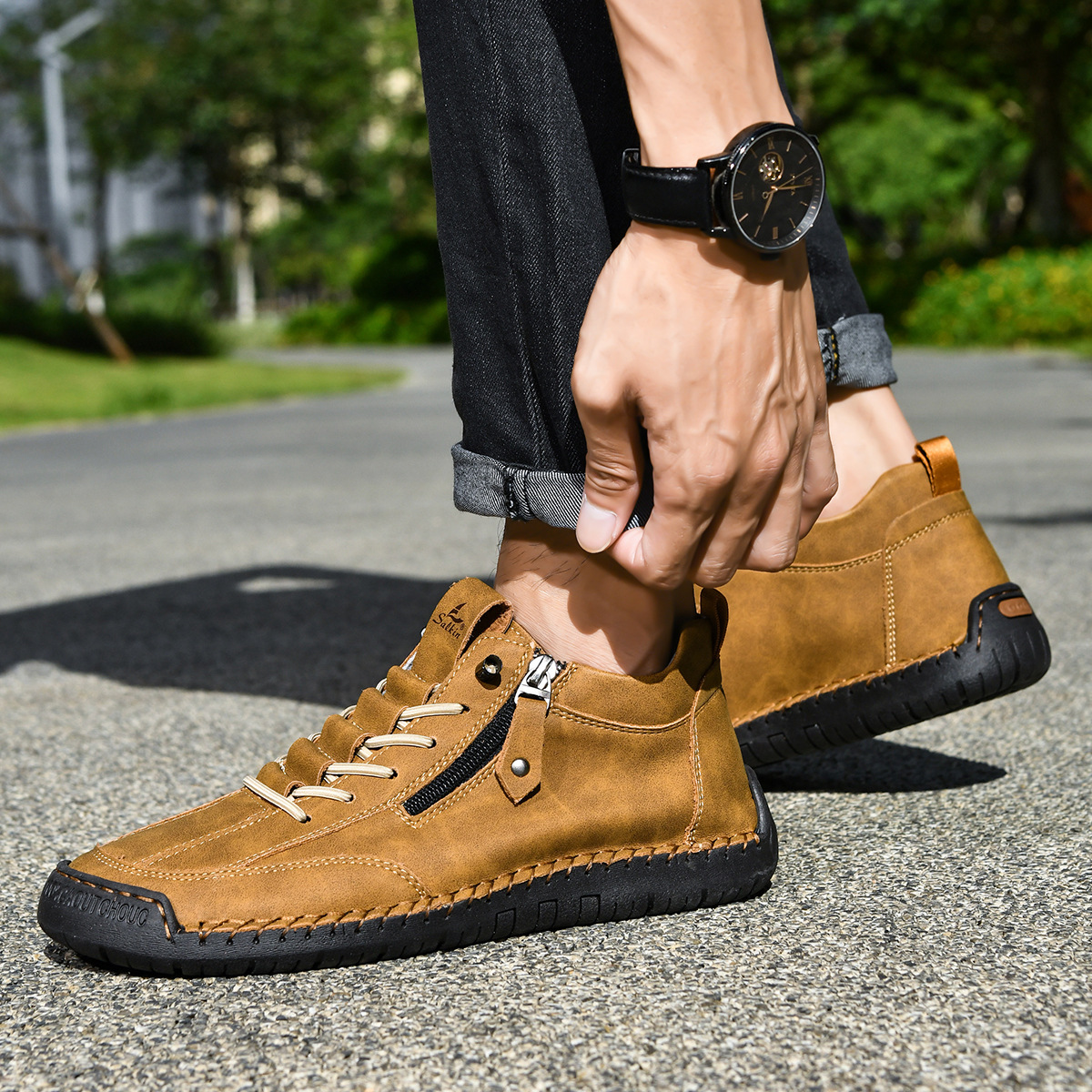 Chris | Everyday Nubuck Zip Shoes