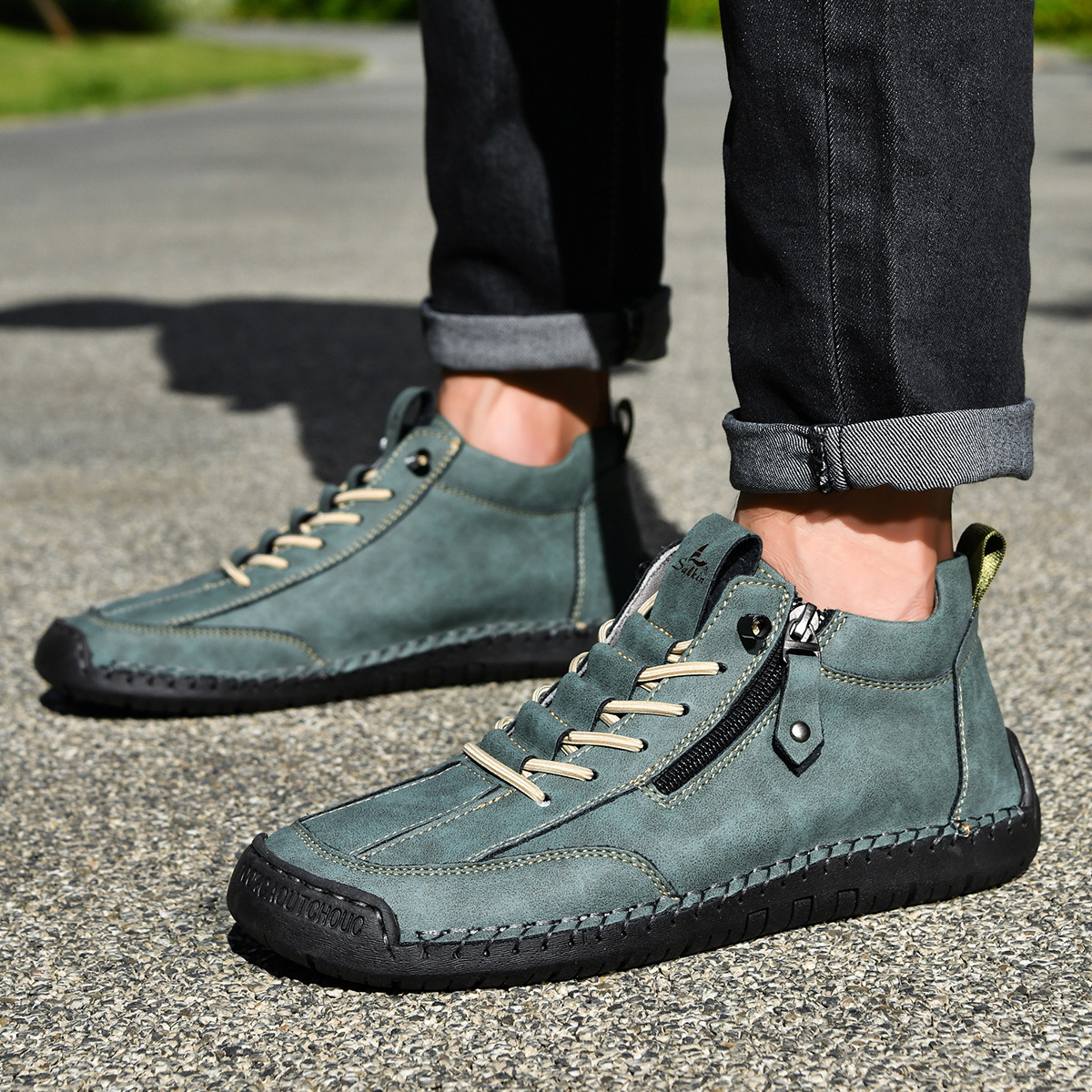 Chris | Everyday Nubuck Zip Shoes