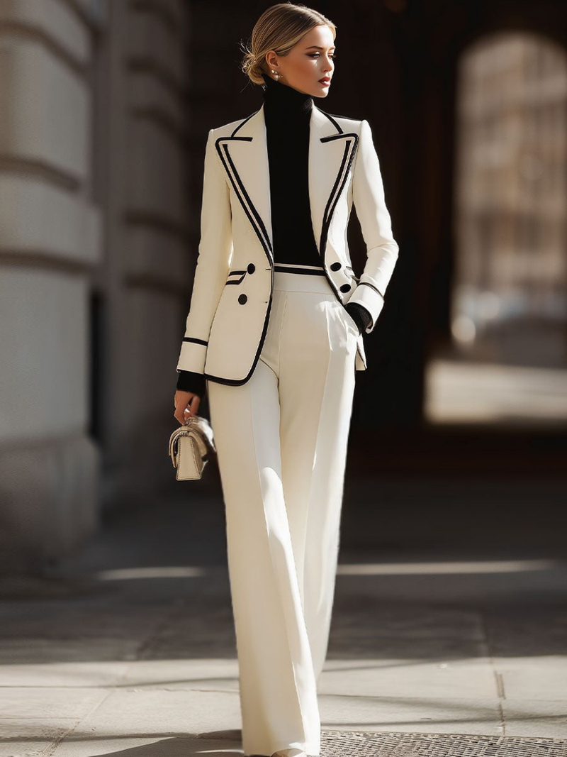 Kaushini - Wide Leg Two-Piece Suit
