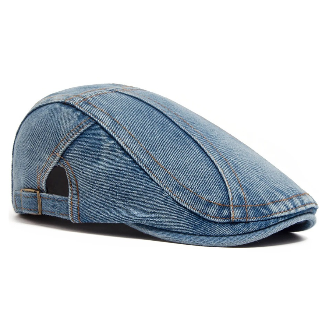 Harland Denim Flat Cap