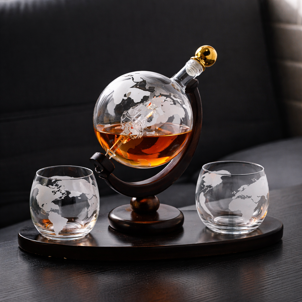 Whiskey Bottle - World Map Edition.