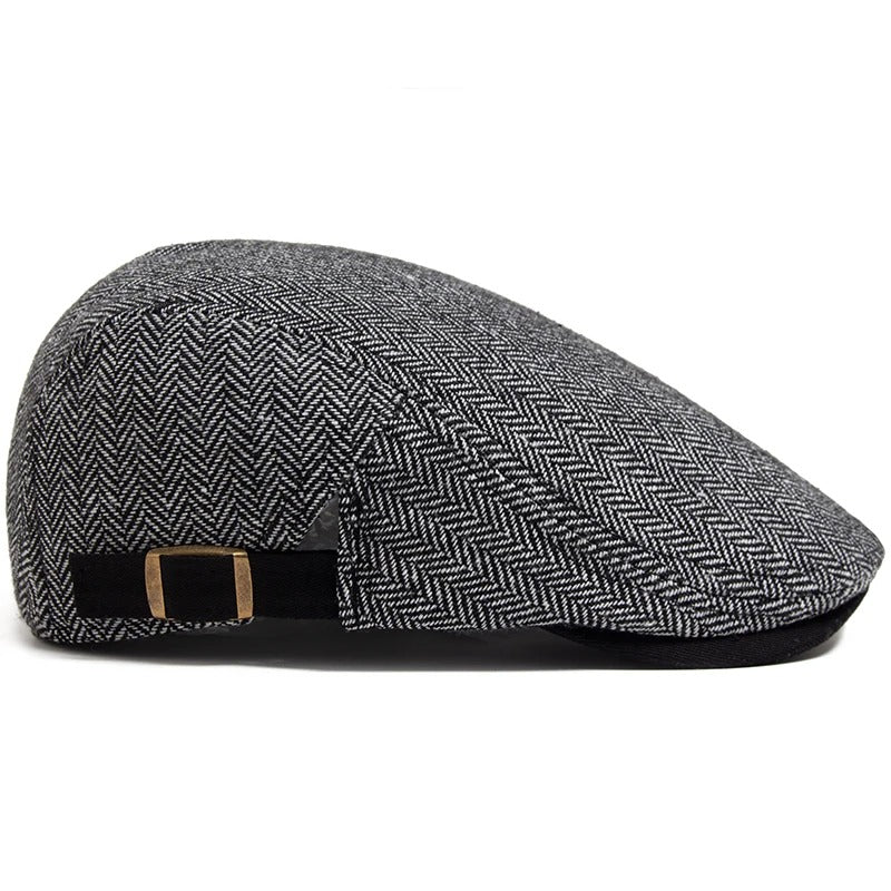 Kent Herringbone Flat Cap