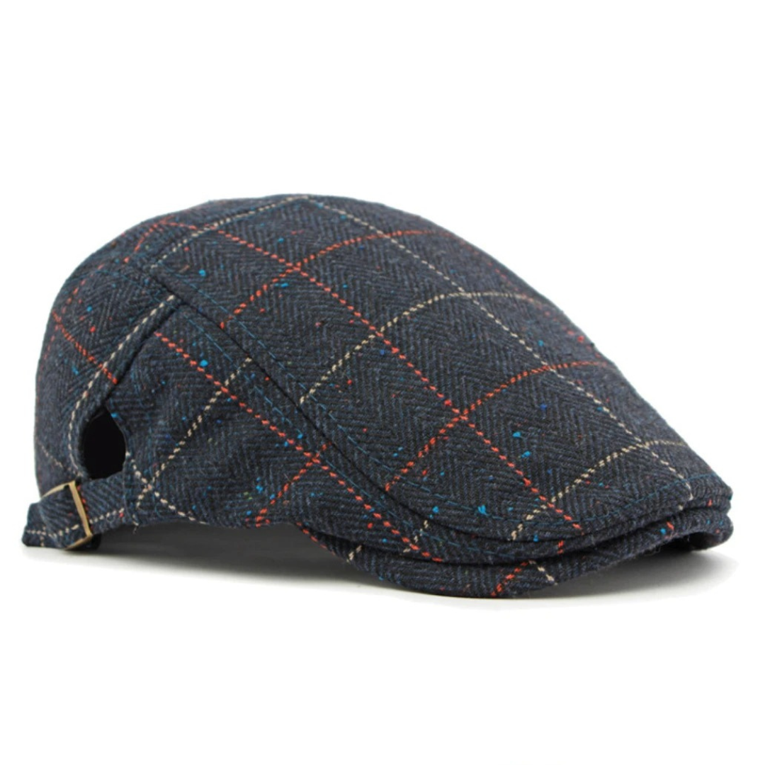 Langley Pinstripe Flat Cap