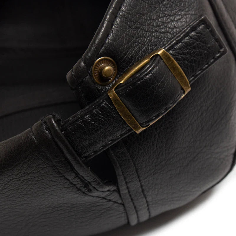 Kenton Leather Flat Cap