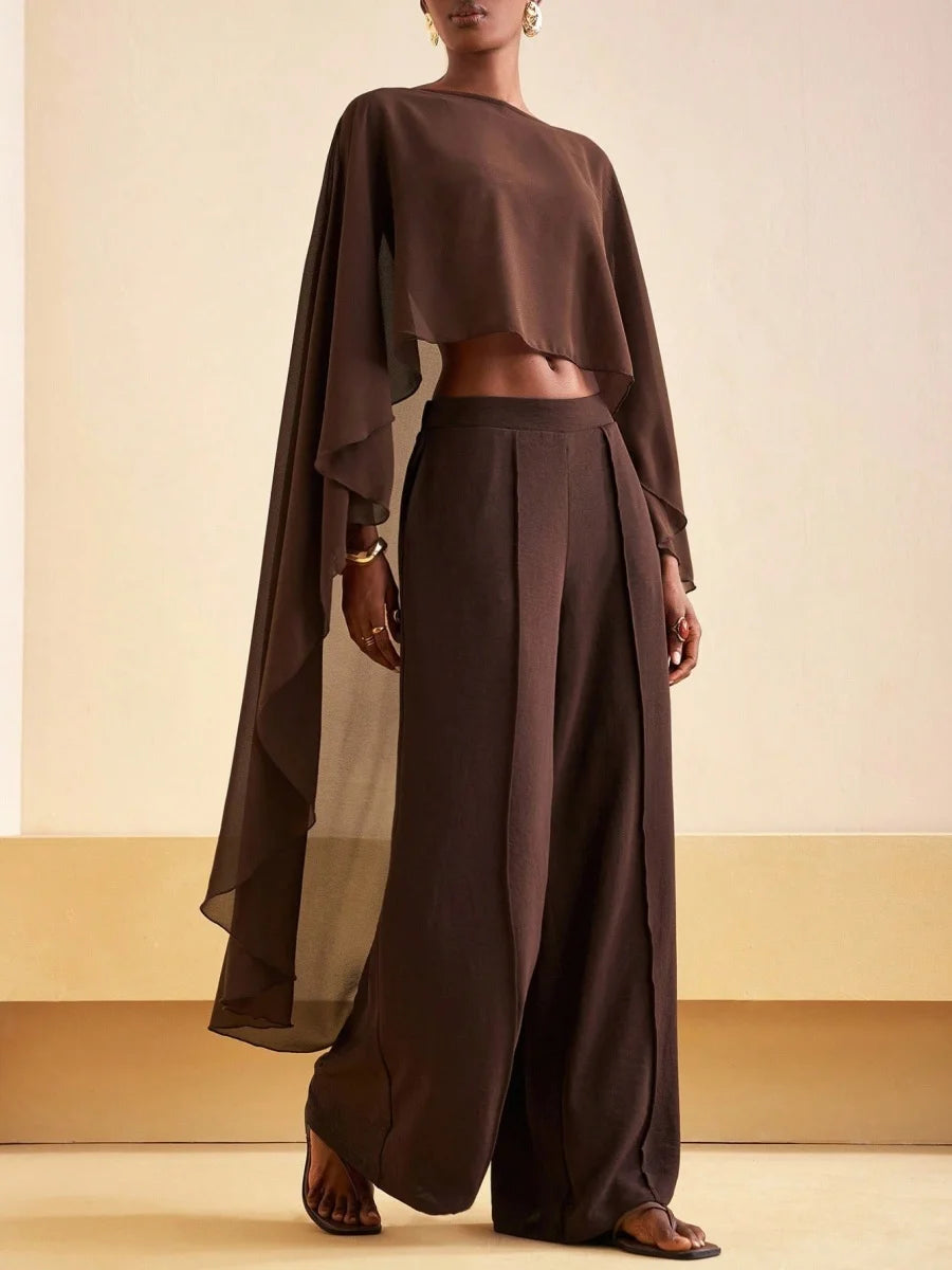 Doorzichtige poncho-top voor dames, asymmetrische mesh-sjaal, doorzichtige chiffon capelet, avondjurk, bruiloft cover-up