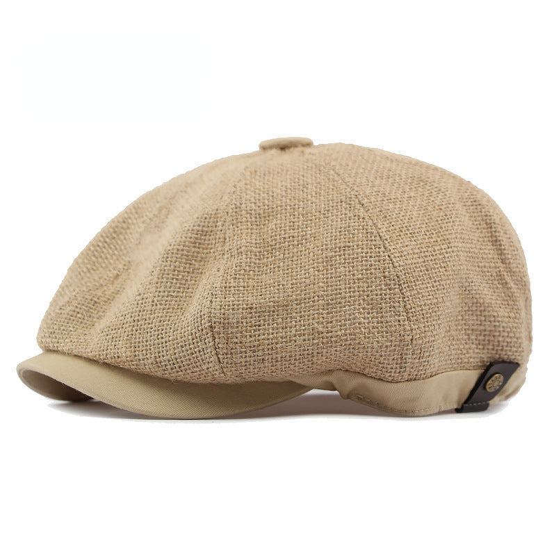 Sorrel Linen Newsboy Cap