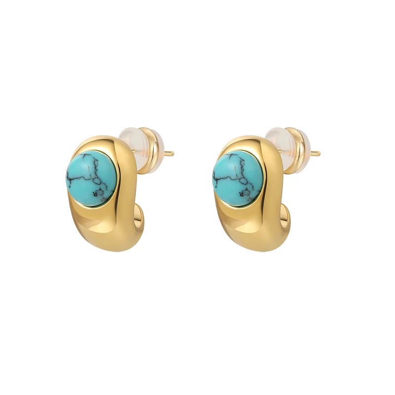 Timeless Turquoise Copper Earrings