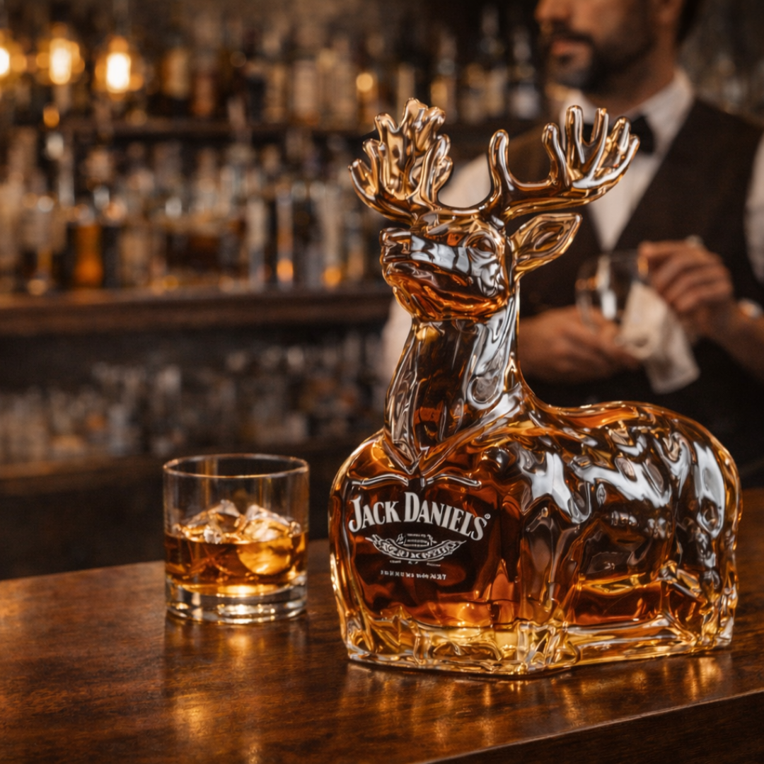 Jack Daniel's Whisky Bottle - Reindeer Edition.