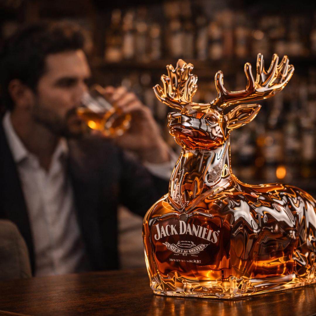 Jack Daniel's Whisky Bottle - Reindeer Edition.