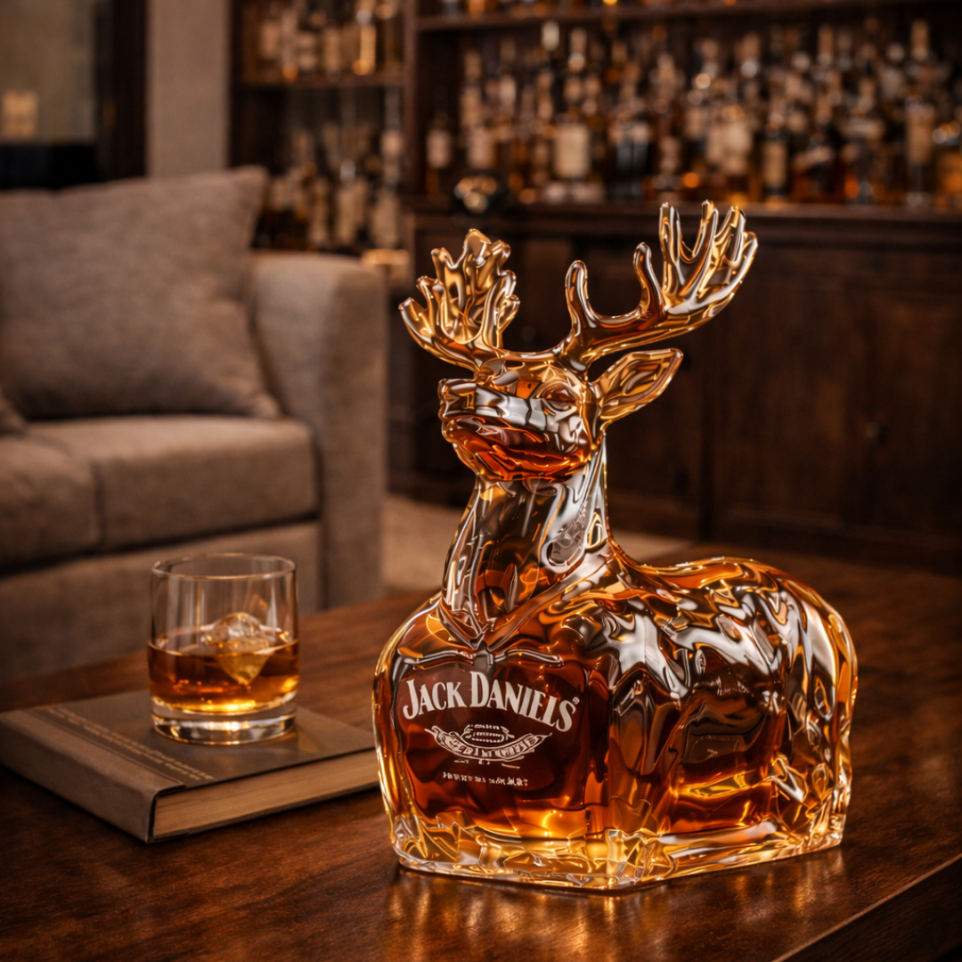 Jack Daniel's Whisky Bottle - Reindeer Edition.