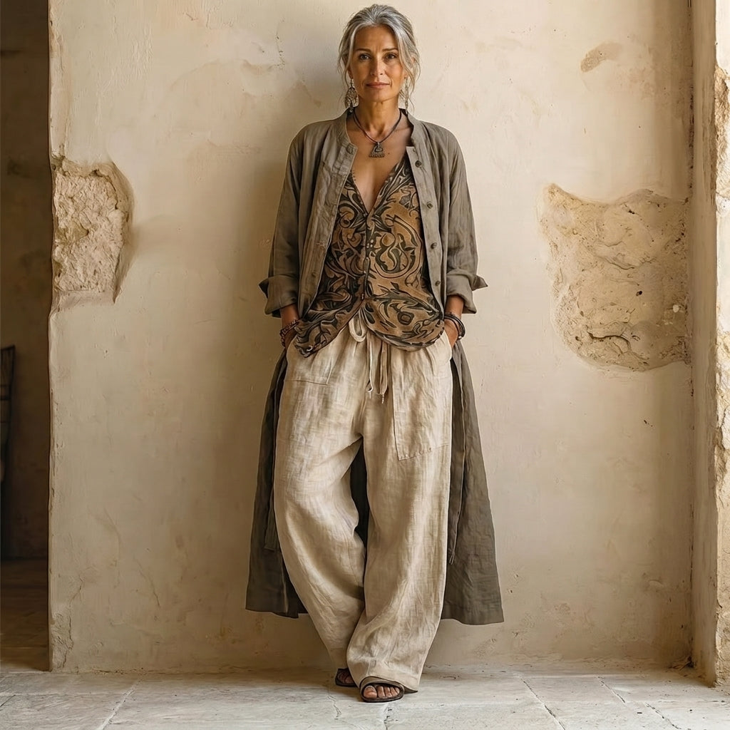 Ivy | Florence Linen-Blend Co-ord Set