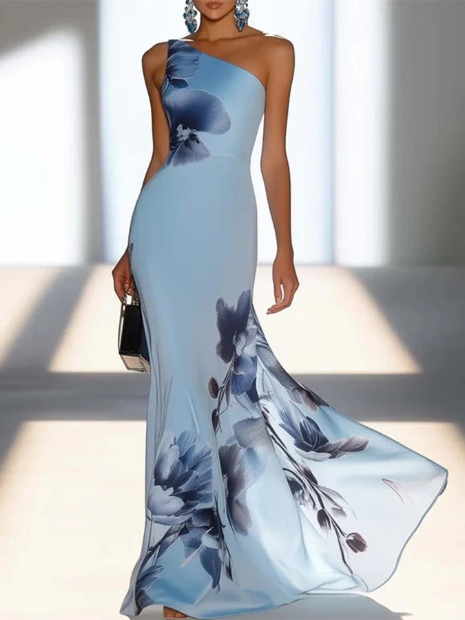 Hazel - Elegant Printed Maxi Dress